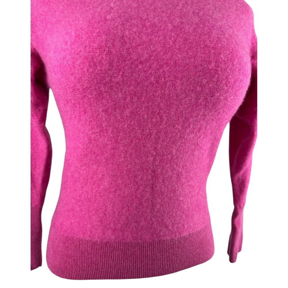 Tahari 100% 2-Ply Cashmere Women's Small Pink Long Sleeve Pullover Crew Sweater - Picture 8 of 14